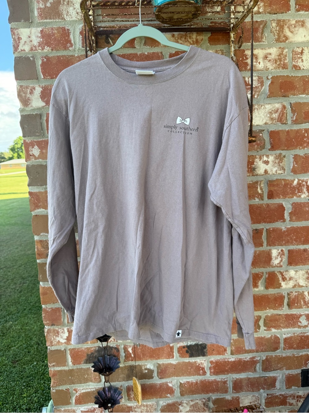 Simply Southern Men’s Long Sleeve Tee in Dusty Mauve